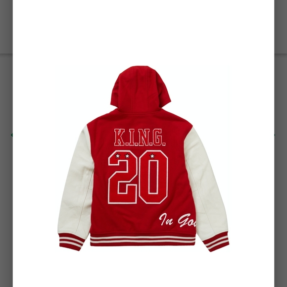 Supreme king hooded Varsity Jacket - Picture 3 of 6